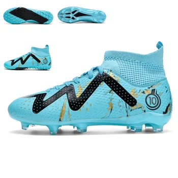 Размер 33-46 Футболни обувки с високи щиколотками AG /TF карта, футболни обувки за момчета, ултра-леки футболни обувки, маратонки