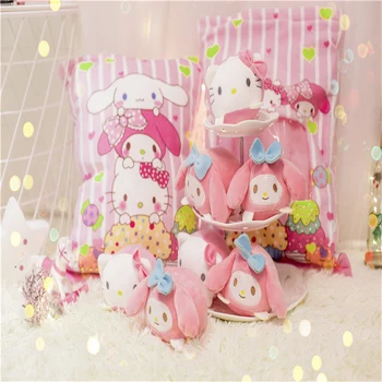 Sanrio My Melody Kuromi Cinnamoroll Плюшено Cartoony Облегалка седалка, възглавница за стол, Играчки за украса на възглавници, Подаръци за децата за Рожден Ден