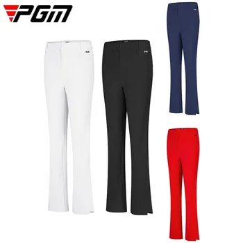 Дамски ежедневни скъсяване на панталони за голф PGM, женски, меки еластични панталони-клеш за голф, самостоятелна дизайн, спортни панталони за фитнес, облекло за тренировки