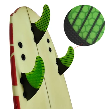 UPSURF FCS FIN M Три Перки, изработени От Въглеродни Влакна Cellular Дъска За Сърф Перки Далавераджия Surf Quilhas Green Shortboard 3 Комплект Перки