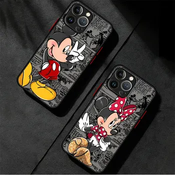 Калъф за телефон Disney с Мики и Мини Маус за Apple iPhone 11 Pro SE 14 Pro Max 15 Pro XR 13 XS X 12 Mini Plus 8 7 6S Калъф