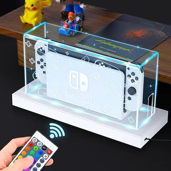 Нов прозрачен прахоустойчив калъф за Nintendo Switch Oled Защитен калъф Защитен ръкав Акрилни калъф за дисплея на Ns Games Accessories