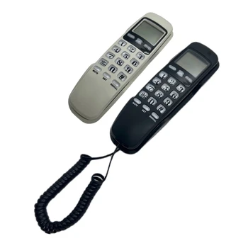 Мини стенен телефон, с монтиран на стената телефон Тенис на кабелната стационарен телефон, Стационарен телефон за дома, хотела, Офиса на училището