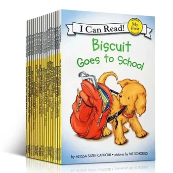 27 Книги/набор от I Can Read Biscuit Комплекти книги манга на английски език, Обучение на четенето, Книжки с картинки за деца, образователни брошури