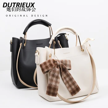 Чанти с голям капацитет за жени, пролетно-есенни чанти, универсални дамски чанти на рамо, модерна чанта-месинджър в стил Лолита