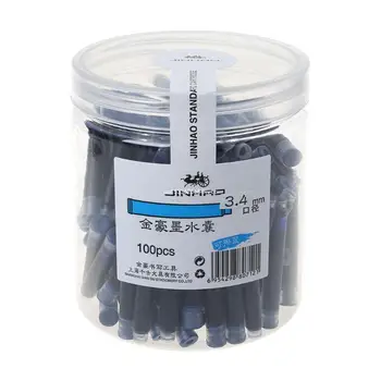 100шт универсални стираемых синя тонер касети за авторучек Jinhao 3,4 мм Рефинан Dropship