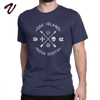 Забавни тениски Oak Island Knights Templar Skull Treasure Arrows за мъже, тениски, подарък облекло