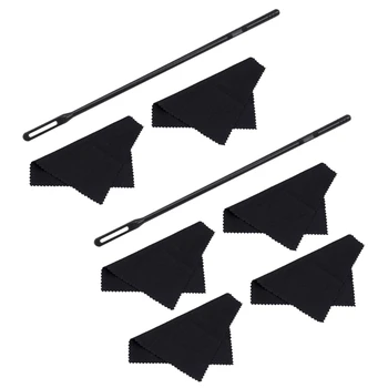 Пръчка за почистване на флейта с комплект кърпички за почистване на флейта Тампони за почистване на флейта Пиколо аксесоари Комплекти за дървени духови музикални инструменти