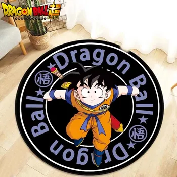 Dragon Ball Аниме Кръг Домашен Килим Карикатура Goku Зеленчуци Нескользящие Подложки За Краката Дневна Спалня Нощни Компютърен Стол Постелки За Пода