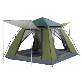 Автоматична Двойна палатка за къмпинг, преносими за употреба на открито, Четырехдверная брезентовая палатка за къмпинг за продажба