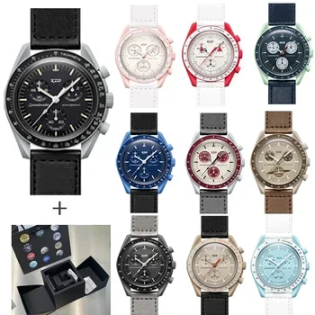 Оригинални часовници от същата марка за мъже и жени в многофункционалното здание пластмасова кутия Moonwatch Business Хронограф Explore Planet Clocks
