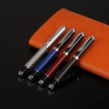 Метална гел дръжката е от въглеродни влакна, луксозен мъжки писалка, химикалка химикалка, изискани пишещи средства, Специални инструменти, Канцеларски материали