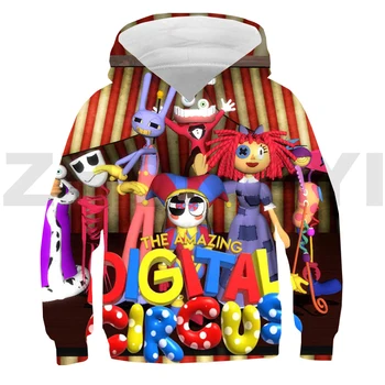 Ежедневни hoody с качулка The Amazing Digital Circus 3D, аниме, градинска дрехи за деца, дрехи за отдих за деца, прекрасни пуловери, дрехи в стил хип-хоп