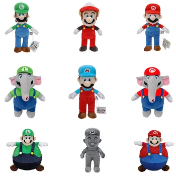 Нов балон, слон, Марио и Луиджи, плюшени играчки, детска ролята на Супер Марио, плюшени кукли Peluche, мультяшные кукли, переодевающиеся Горещи подаръци за рожден ден