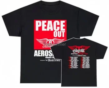 Прощална обиколка на Aerosmith 2023 – 2024 Peace Out с тениска Blacks Crowes Tour