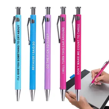Вдъхновяващи Химикалки 5ШТ Вдъхновяващи Цитати Химикалки С Мотивационно Съобщения Химикалки С Черно Мастило Настървени не мога да понасям Подарък