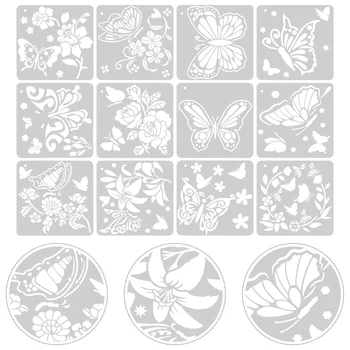 Шаблон с пеперуди Шаблони за рисуване пеперуди Шаблони за diy Големи Листове за colorization албум с релефни