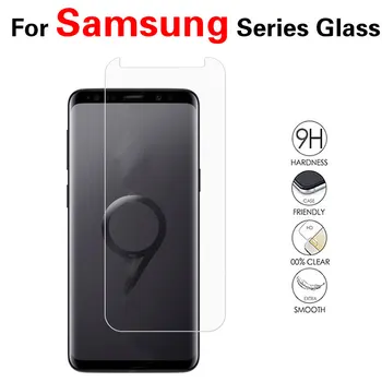 Филм От Закалено Стъкло За Samsung Galaxy S3 S4 S5 S6 S7 S8 S9 Mini Plus Протектор на Екрана на Предната Прозрачна Капачка Филм Твърдост 9H Стъкло