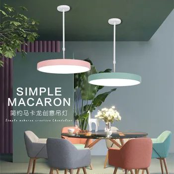 Модерен LED Окачен Лампа Macaron Кръгъл Полилей Хол За Масата за Хранене/Детска Стая / Кухня с Висящи Лампи Осветление