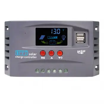 10А 20А 30A MPPT Слънчев Контролер за Зареждане на 12V 24V Регулатор на Слънчеви Панели Регулатор на Батерията с USB Порт С LCD дисплей