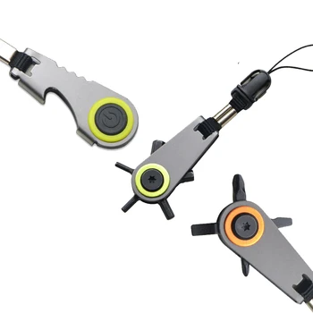 Креативен мини-инструмент за възстановяване на оцеляване на открито на светкавици, Сглобяеми ключодържател ЕРП от неръждаема стомана