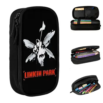 Музикални пеналы Linkinpark, модни чанти и калъфи за писалки в стила на рок-рап, студентски чанта за съхранение, училище молив случай с цип