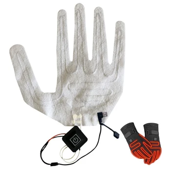 Ръкавици с USB-топъл басейн, топли зимни ръкавици с пет пръста вода сак с електрически отопляеми