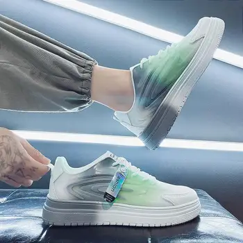 Мъжки обувки за Есен 2023, нова дизайнерска ниша за отдих и спорт, обувки за настолни игри за тийнейджъри, увеличена за сметка на удобни обувки за приливи и отливи.