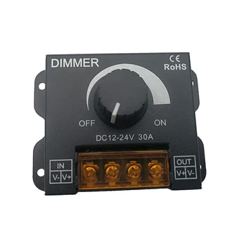 12 В 24 В Led Димер контролер Преминете 30A Регулатор на напрежение с мощност 360 W, регулируема за led лента, Затъмняване лампи, контролер диммеров