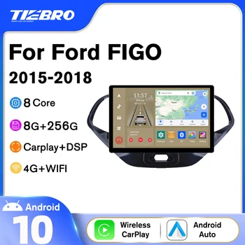 Tiebro 13-инчов Авто Радио Android10 За Ford FIGO 2015-2018 Carplay Авто Стерео Видео Мултимедиен Плейър 1920*1200 P GPS Навигация