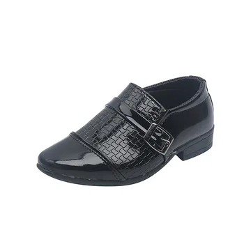 Децата, момчета, сватбени модела обувки от изкуствена кожа за момичета, детски черни обувки за училищни изяви, официални Мокасини върху плоска подметка, Обувки