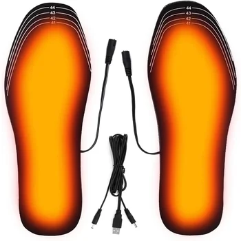 Стелки за обувки с USB нагряване, Електрически топло за краката, Топло на краката, Подложка за чорапи, Зимни спортове на открито, Нагревательная Стелка, Зимата е Топло