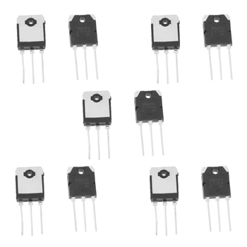 5 Двойки силициеви транзистори A1941 + C5198 с усилване на мощността 10A 200V