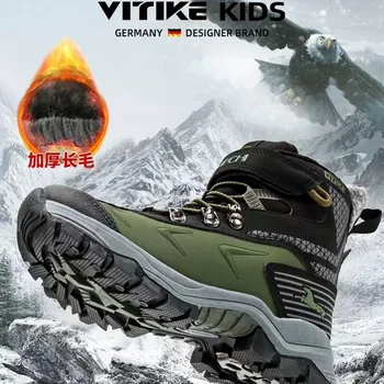 Нови зимни топли бебешки обувки за момчета, улични против хлъзгане, обувки за деца, туристическа обувки, обувки за момче