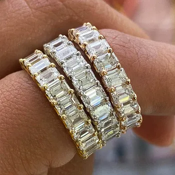 ZHOUYANG Луксозни пръстени за жени Циркон Златен цвят Годежен пръстен с обещание за Участие Дамски бижута на Едро Подаръци CR001