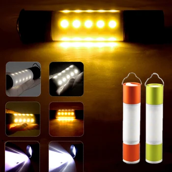 USB акумулаторна фенерче LED Zoom Водоустойчив окачен фенерче 6 режима на Преносимо осветление за нощен риболов на открито
