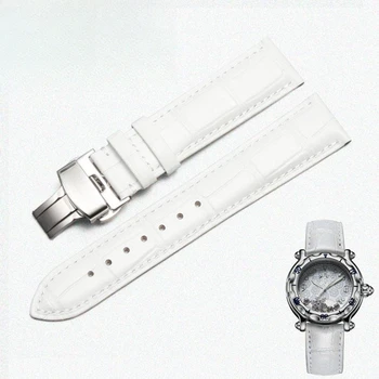 за Каишка за часовник Chopard Каишка От Естествена Кожа Премиум-клас 12мм 15мм 21мм 18мм 23мм 20 mm гривна с логото на lady Butterfly обтегач