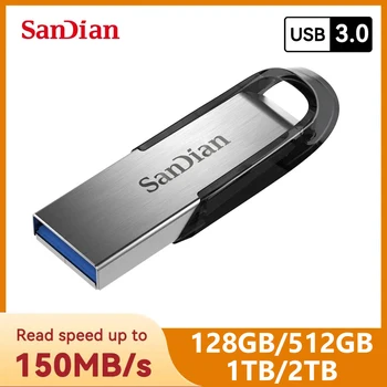 SanDian Flash Drive Ultra Flair USB 3.0 CZ73 1 TB И 2 TB Карта USB Флаш Памет Метална Писалка-Устройство Key Stick Memory Stick Висока Скорост