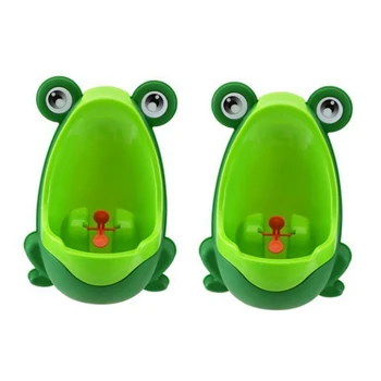 ABHU 2 детски последна дума в писоар във формата на жаба Забавни Pot (зелен)