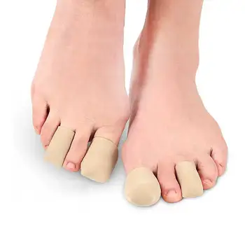 4 Броя Гелевых защитни капачки за пръстите на краката Ръкави За облекчаване на болезнени врастнали нокти, мазоли Молоткообразных На пръстите върху пръстите на краката