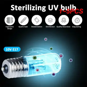 1 ~ 5ШТ Гореща Разпродажба E17 UVC Тръба с ултравиолетовите лъчи, Лампа за Дезинфекция, Лампа за Стерилизация на медицински Озон, Лампи от Кърлежи, Бактерицидная Лампа