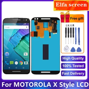 За Motorola Moto X Style XT1570 XT1572 XT1575 LCD Сензорен дисплей Дигитайзер с Рамка За Мото X Style Display LCD