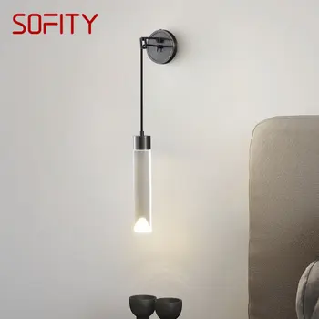 Модерен стенен лампа SOFITY от черен месинг LED 3 цвята Simply Creative Sconce Осветление за дома спални