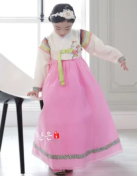 Детско корейска рокля Ханбок за момичета, костюм за етнически танци, традиционен cosplay с дълъг ръкав, изработена по поръчка, Безплатна Доставка