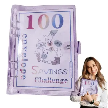100 Спестявания Пликове Корици Challenge Биндер 