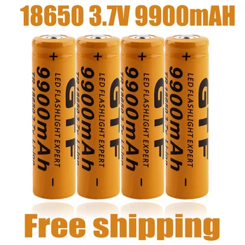 18650 Batterie Hohe Qualität 9900mAh с 3.7 V Li-Ion Batterien Akku Für Taschenlampe + Freies Verschiffen