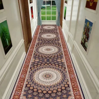 Дълъг модерен килим за стълби Nordic Home Hotel, подложка за преминаване в хола, противоскользящий кухненски мат