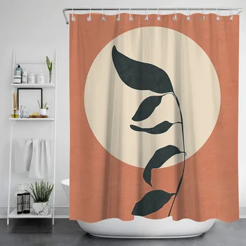 Лесно монтиране на украса в скандинавски стил Ins Абстрактна завеса за душ Водоустойчив за къпане, предотвращающая появата на мухъл, Дизайнерски пердета за баня