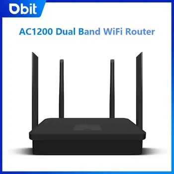 DBIT Wifi-рутер AC1200, напълно gigabit router 2.4 G и 5G, 4 високоскоростни антена за прокарване на мрежа домашен офис