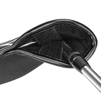 Прическа от желязо за голф, Защитен стикер за клуба, Черен, Бял Цвят